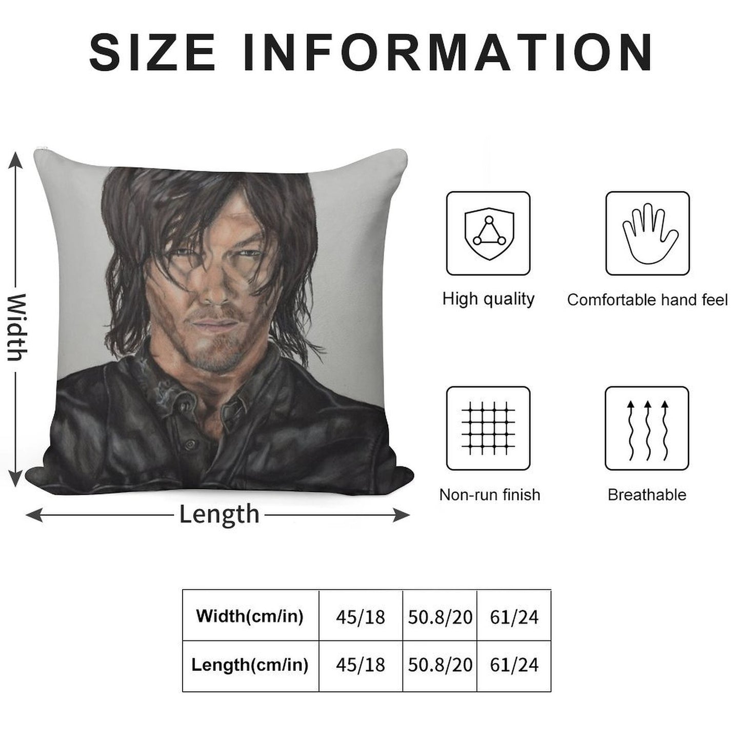 Daryl Dixon Soft Home Decor Throw Pillow