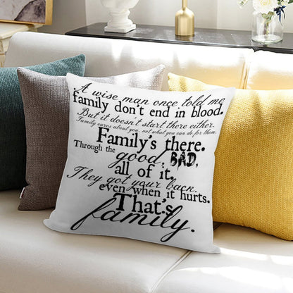 Family Don't End in Blood Soft Warmth Comfort Throw Pillow