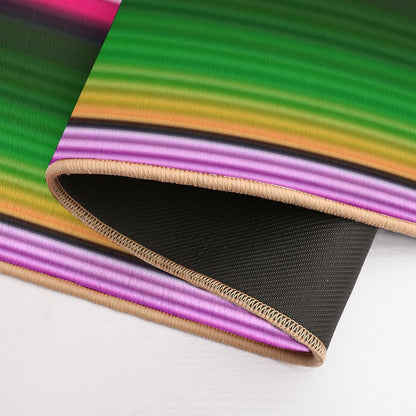 Mexican Blanket Striped Fiesta Serape  Stain-Proof Bath Mat