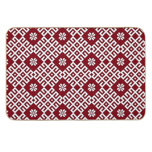 Latvian Traditional Pattern  Toxin-Free Bath Mat