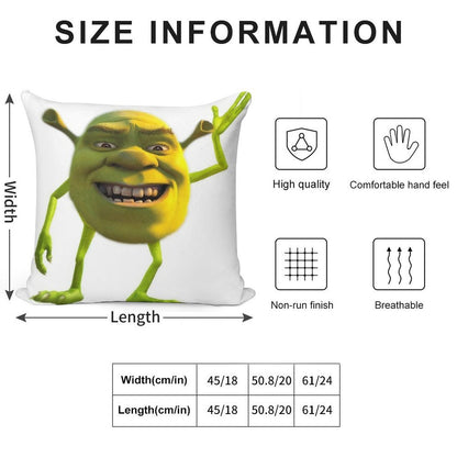 Shrek Wazowski Soft Home Decor Throw Pillow