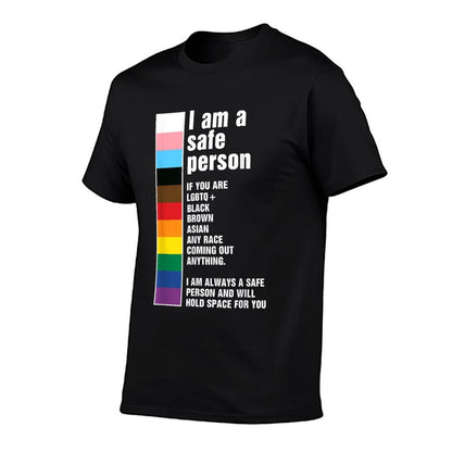 Im A Safe Person Rainbow LGBT Gay Lesbian Transgender Pride  Breathable T-Shirt