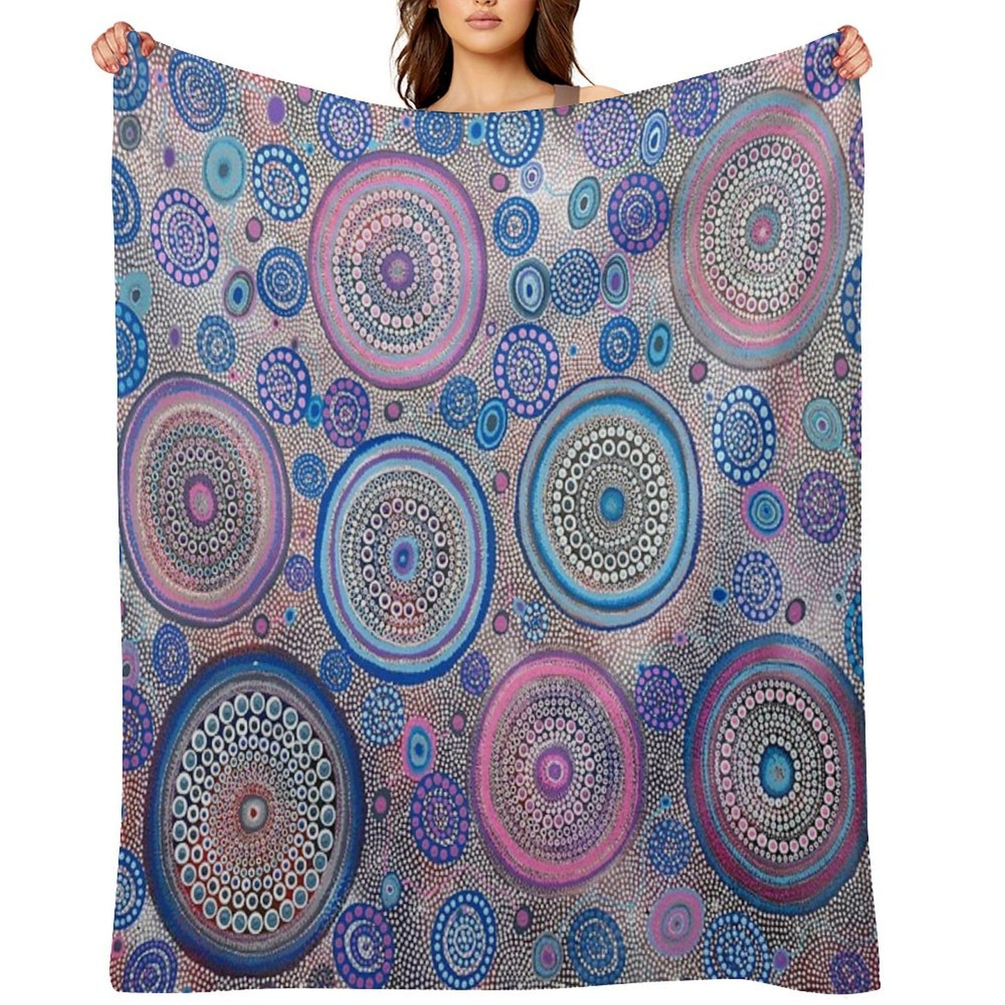 Seven Sister's Dreaming Travel-friendly Throw Blanket