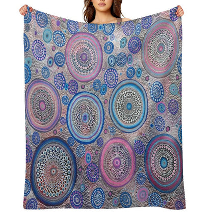 Seven Sister's Dreaming Travel-friendly Throw Blanket