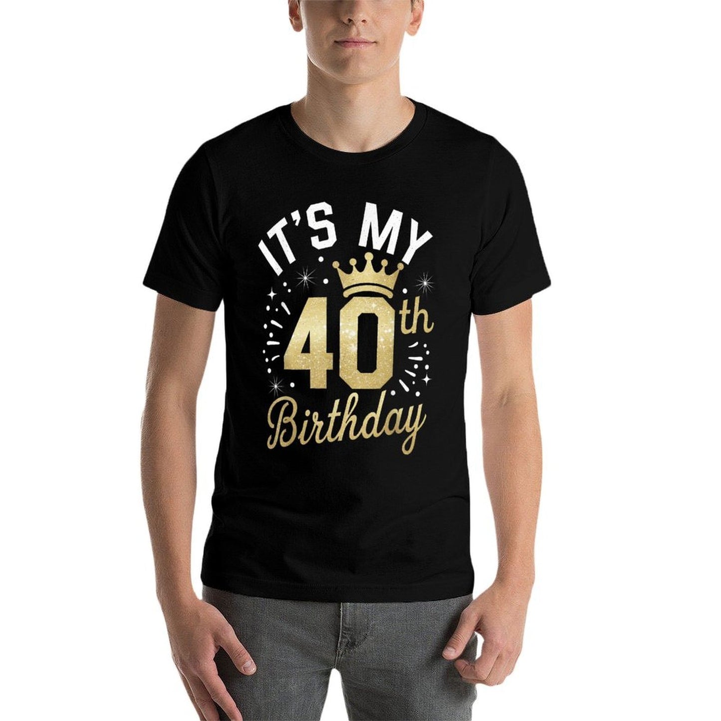 It's My 40th Birthday Queen  Women 40 Year Old Party  High-quality Stitching T-Shirt