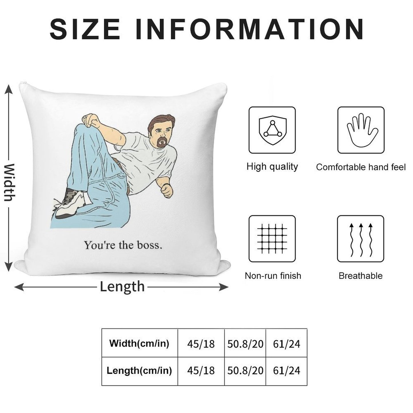 David Brent  You're The Boss Soft Ultra-Soft Texture Throw Pillow