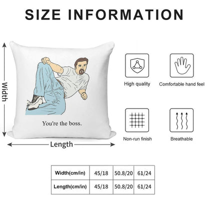 David Brent  You're The Boss Soft Ultra-Soft Texture Throw Pillow