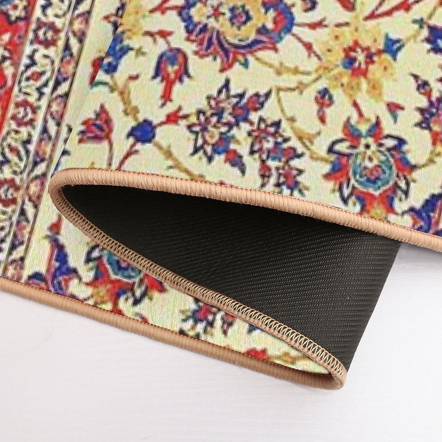 Isfahan Antique Persian Carpet Print  Stain-Proof Bath Mat