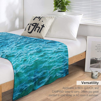 Turquoise Ocean Multi-functional Throw Blanket