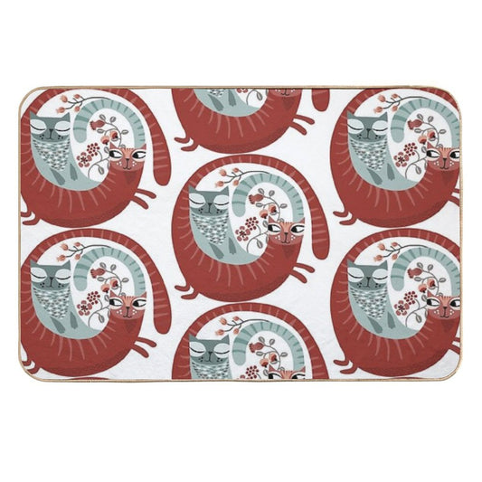 Love Cats  Fade-Resistant Bath Mat