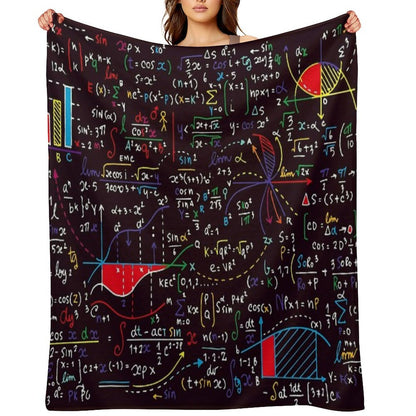Colorful Math Design All-season Throw Blanket