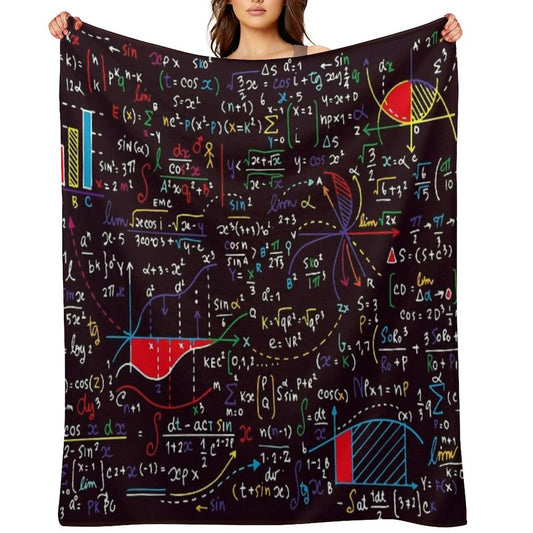 Colorful Math Design All-season Throw Blanket