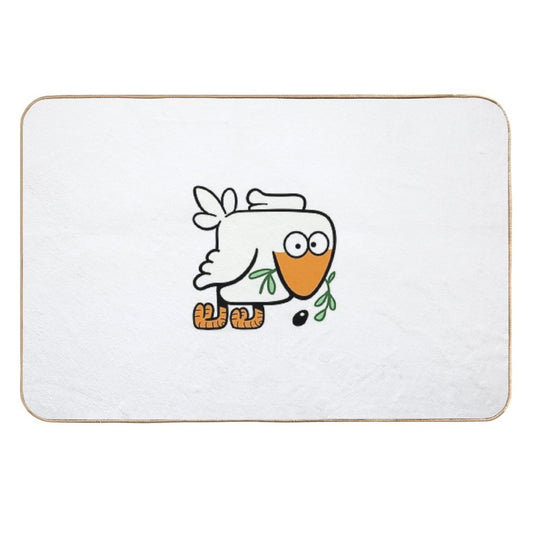 Dove with Olive Branch of Peace  Rapid-Drying Bath Mat