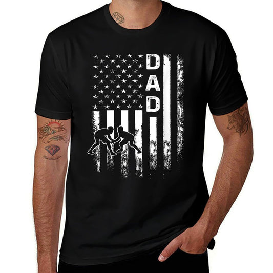 Wrestling Dad American Vintage Christmas Xmas  Easy-care T-Shirt