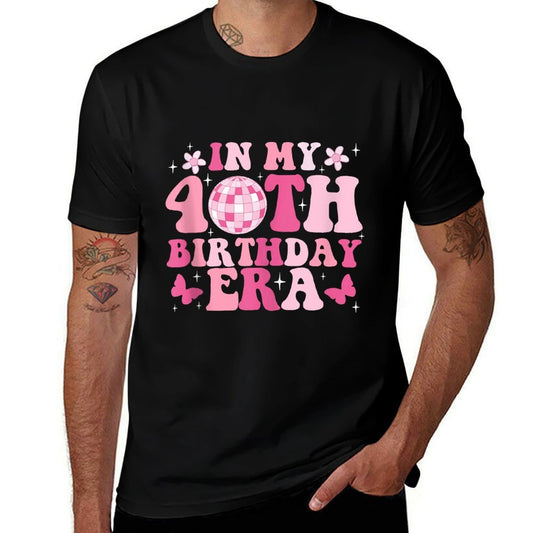 In My 40th Birthday Era Girl Womens Gifts Bday 40 Year Old  Rolled Sleeves T-Shirt