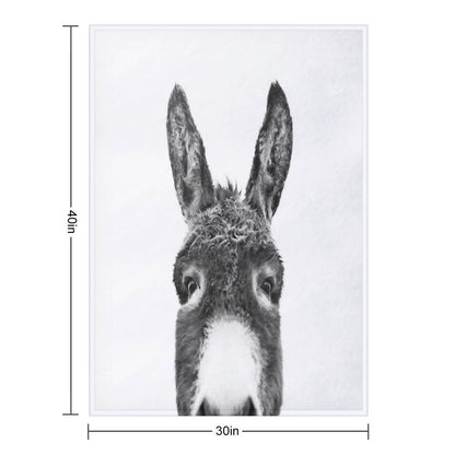 Peeking Donkey Multi-functional Throw Blanket