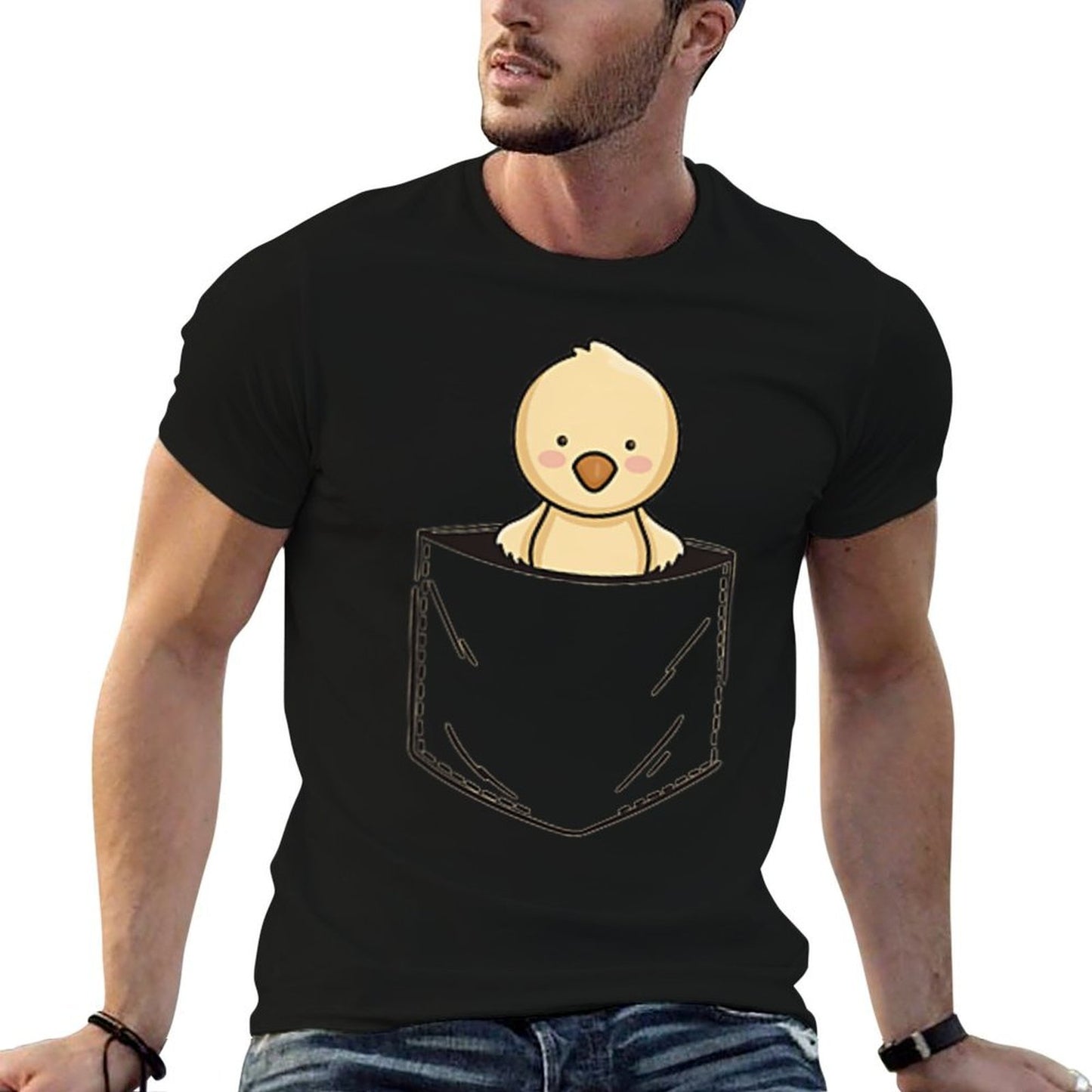 Pocket Animal Cute Chick Chicken in A Pocket  Vintage-inspired T-Shirt