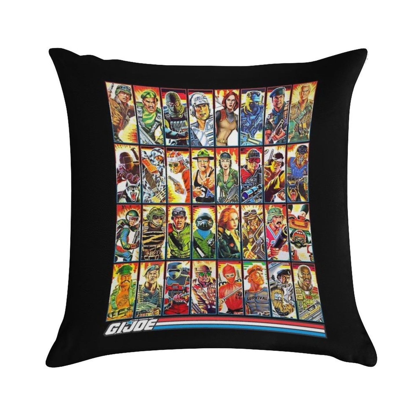 G.I. Joe in The 80s! Soft Easy Maintenance Throw Pillow