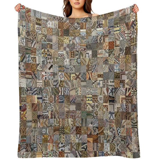 Mosaic Madness Plush Throw Blanket