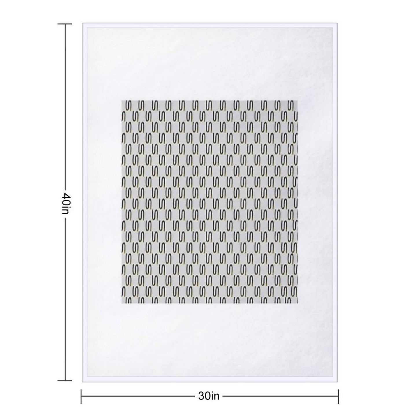 Inverted S Pattern Shrink-resistant Throw Blanket
