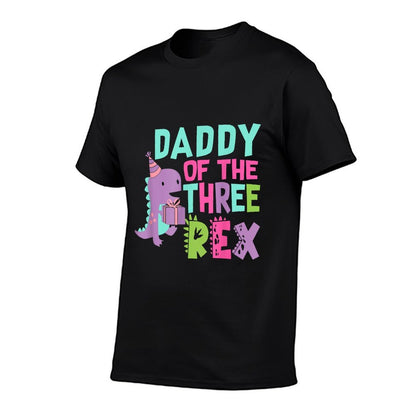 Daddy of The Three Rex Birthday Dinosaur Family Matching  Classic T-Shirt