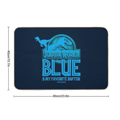 Jurassic World - Blue Is My Favorite Raptor  Long-Lasting Bath Mat