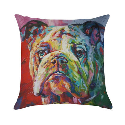 English Bulldog Soft Decorative Cover Throw Pillow