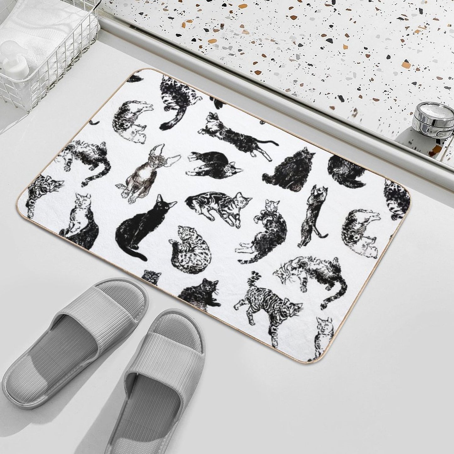 Kitty Kitty, Bang-bang!  Pet-Safe Bath Mat