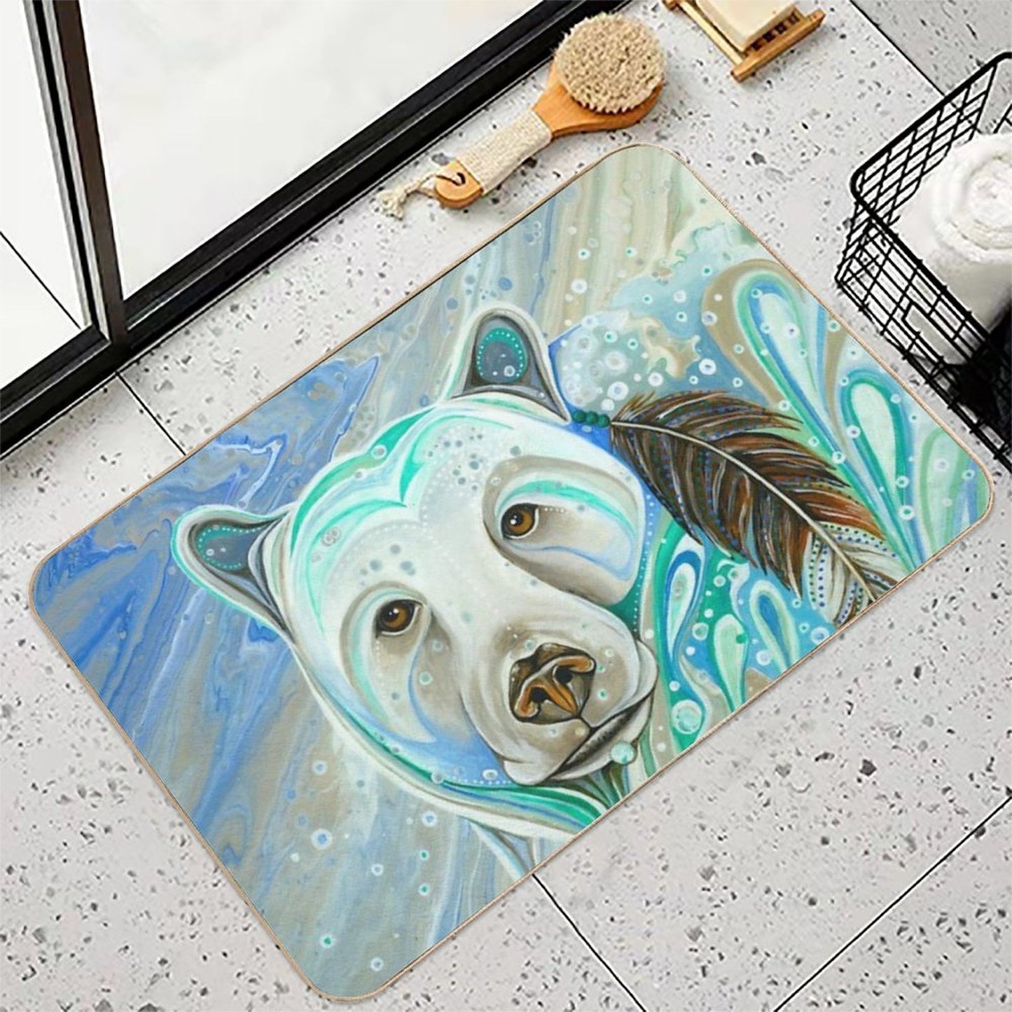 Spirit Bear  Easy Maintenance Bath Mat