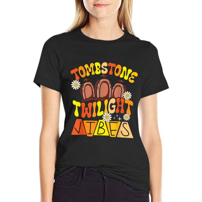 Tombstone Twilight Vibes Hippie Halloween Costume  Tagless Design T-Shirt