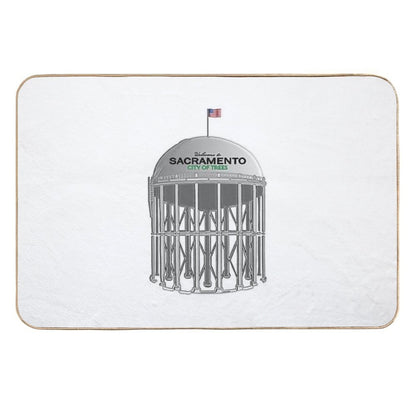 Sacramento City of Trees Tower Picaflor Clothing  Long-Lasting Bath Mat
