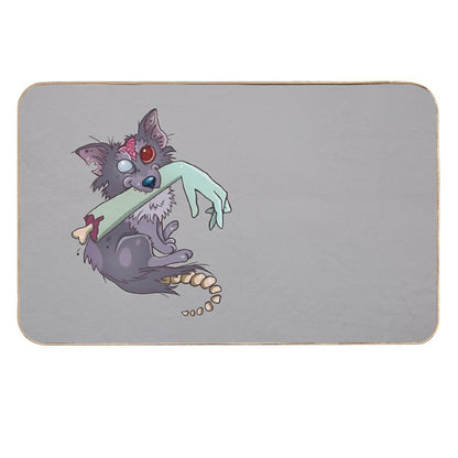 Rufus Zombie Dog  Fade-Resistant Bath Mat