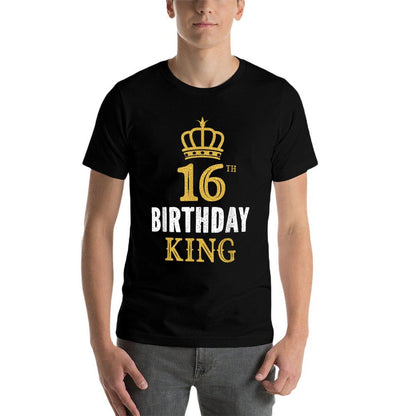 Happy 16th Birthday King 16 Years Old Party Ideas For Boys  Vintage-inspired T-Shirt