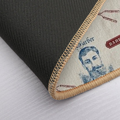 Vintage Barber Shop Mustache  Easy Maintenance Bath Mat