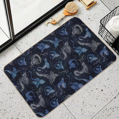 Dragon Star Constellations  Non-Slip Bath Mat