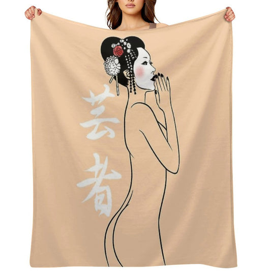 Geisha Nude Lightweight Throw Blanket