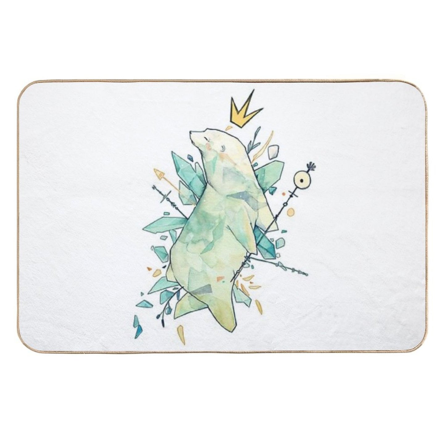 Polar Bear King  Rapid-Drying Bath Mat
