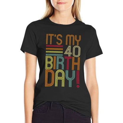40 Years Old Awesome Since 1982 It&#39;s My 40th Birthday  Stretchy T-Shirt