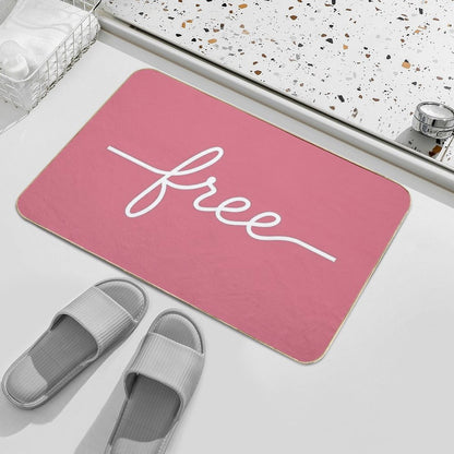 Line Shaped Into The Word Free  Repositionable Bath Mat