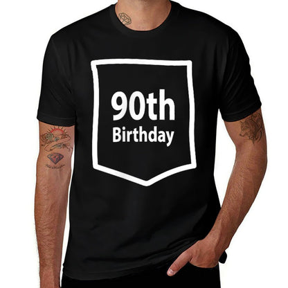 90th Birthday Birthday  Oversized Silhouette T-Shirt