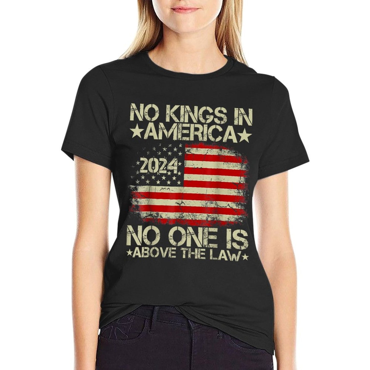 No Kings In America 2024 No One Is Above The Law  Versatile T-Shirt