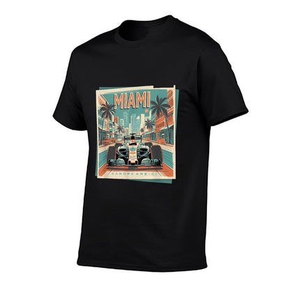 Miami Racing Gifts Men Women Race Car Racer Driver  Stretchy T-Shirt