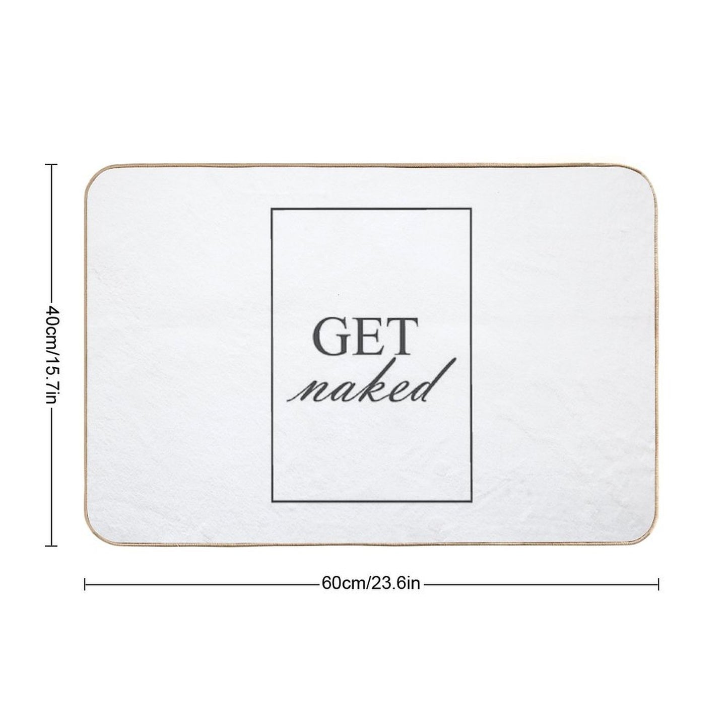 Get Naked 255 Watercolor Map Yoga Quote Definition  Slip-Resistant Bath Mat