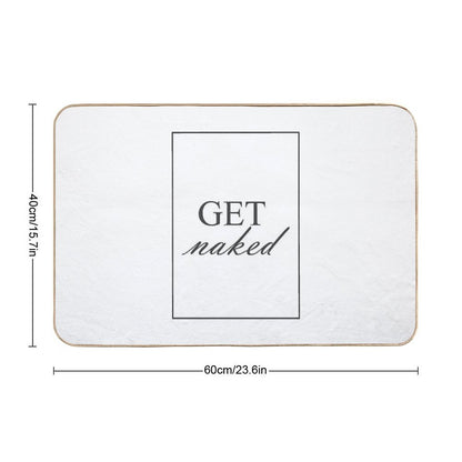 Get Naked 255 Watercolor Map Yoga Quote Definition  Slip-Resistant Bath Mat