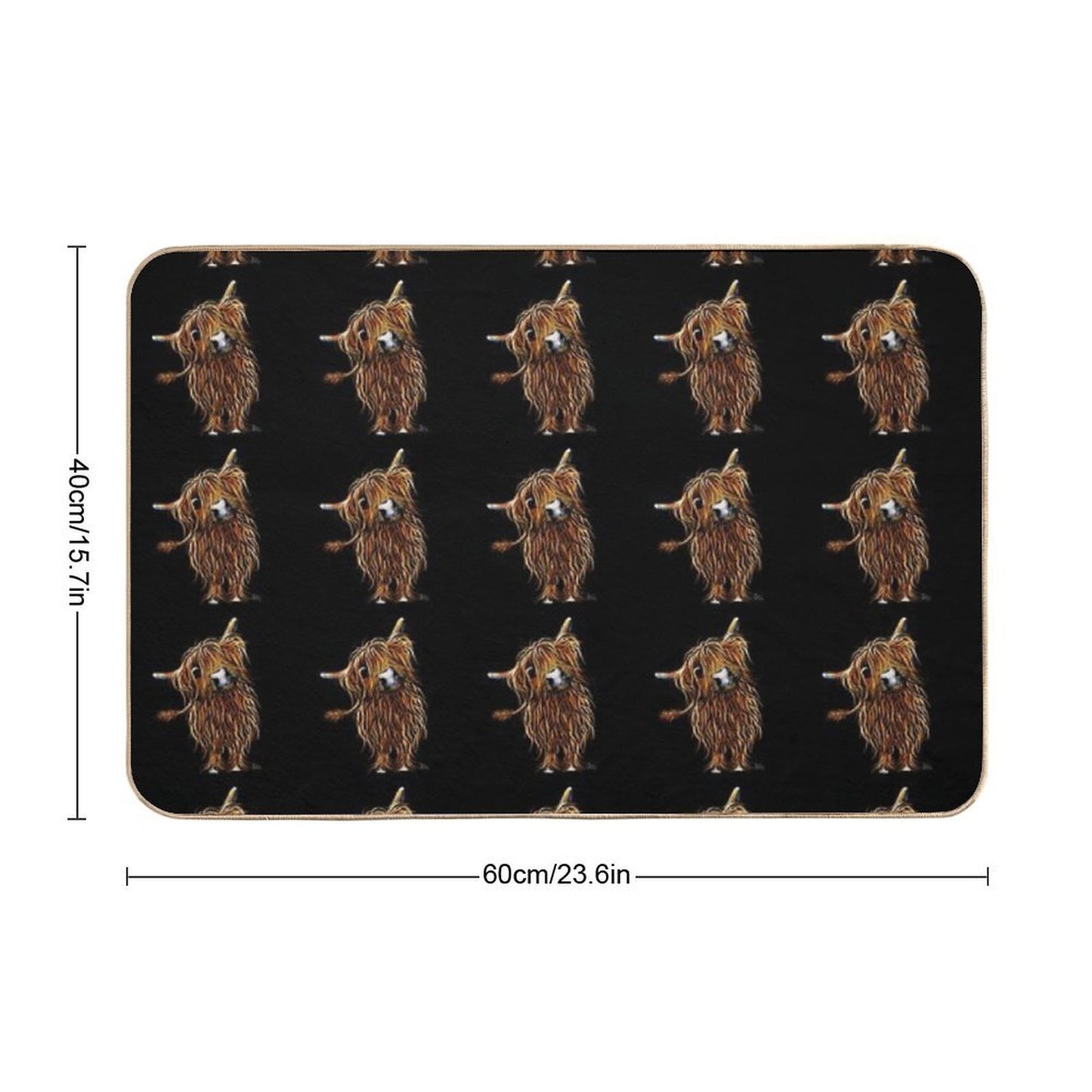 HiGHLaND CoW PRiNT SCoTTiSH ' CoooWeee ' BY SHiRLeY MacARTHuR  Multi-Purpose Bath Mat