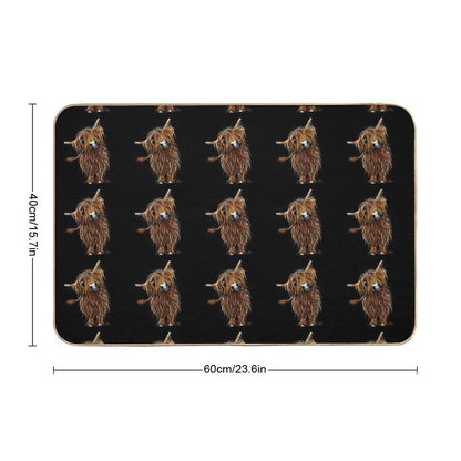 HiGHLaND CoW PRiNT SCoTTiSH ' CoooWeee ' BY SHiRLeY MacARTHuR  Multi-Purpose Bath Mat