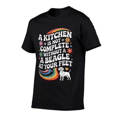 Kitchen Not Complete Without Beagle At Your Feet Dog Groovy  Slim-fit Cut T-Shirt