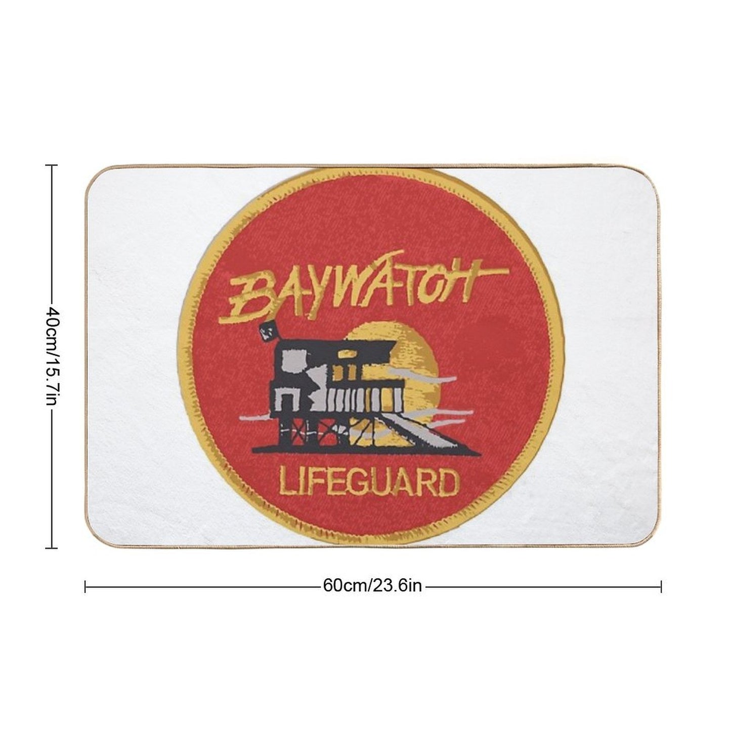 Baywatch Badge - Uniform  Stain-Proof Bath Mat