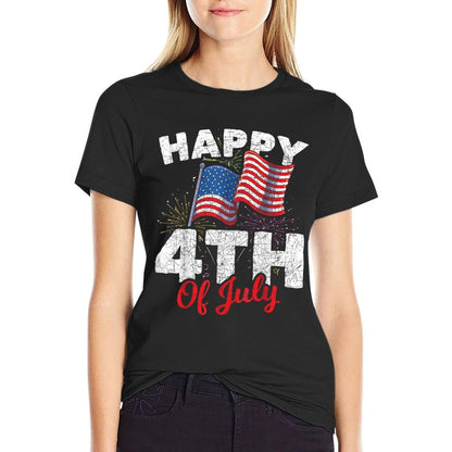 Happy 4th Of July Patriotic American US 4th Of July  Moisture-wicking T-Shirt