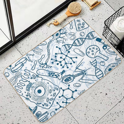 Germy Science Sick Blues  Fade-Resistant Bath Mat